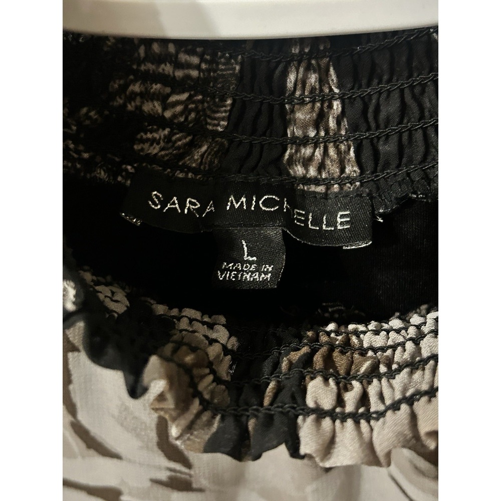 Sara Michelle Boho Graphic Floral Dress Womens L - Picture 2 of 6